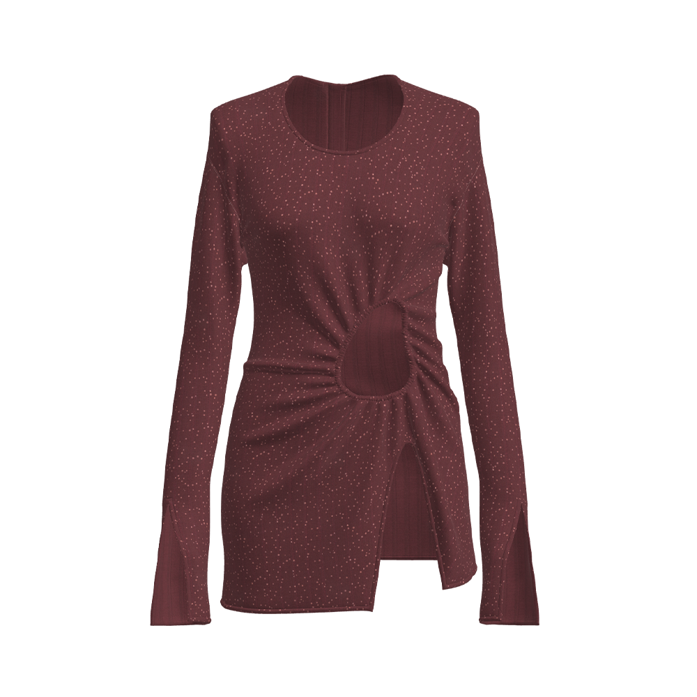 T/R/S Folija Print Drop-Needle RIB